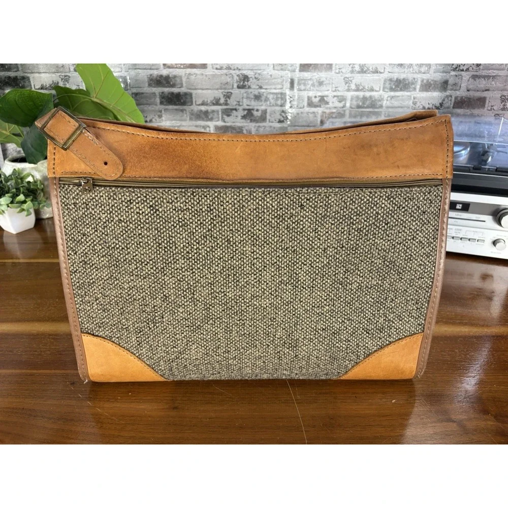 Vintage Hartmann⭐️Weekender Luggage Carry On Bag Tweed Leather⭐️IGC 17